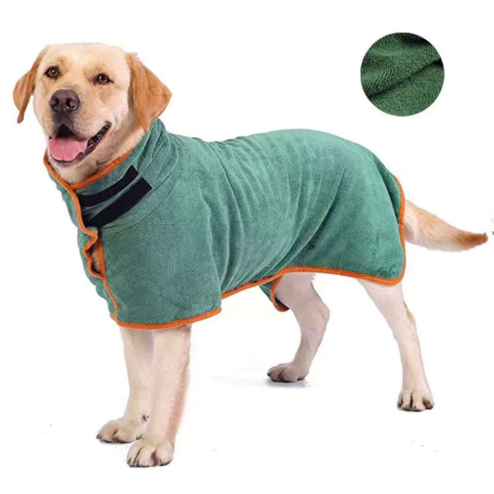 犬服 吸水性抜群のマイクロファイバードッグコート