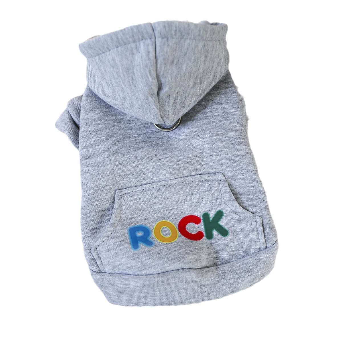 犬服 冒険家とロッカーのフード付きパーカー