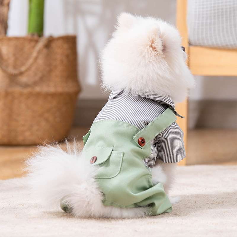 犬服 ふわもこワンちゃんのオシャレつなぎ