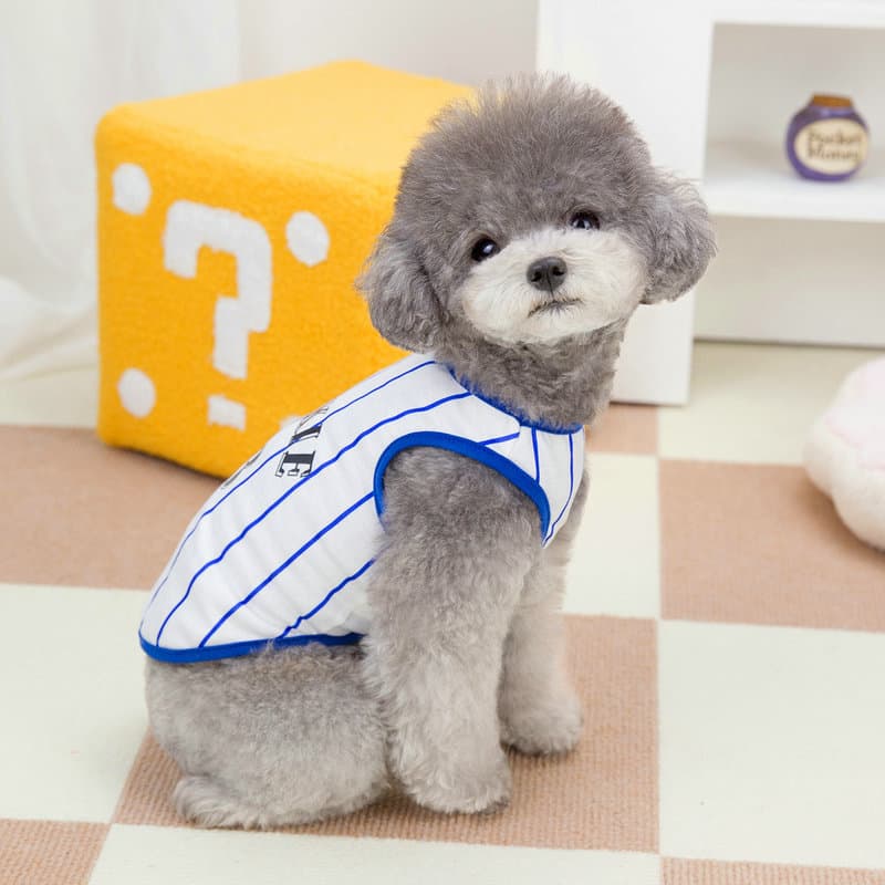 夏新作 犬服 野球風ユニフォーム タンクトップ ワンちゃん用