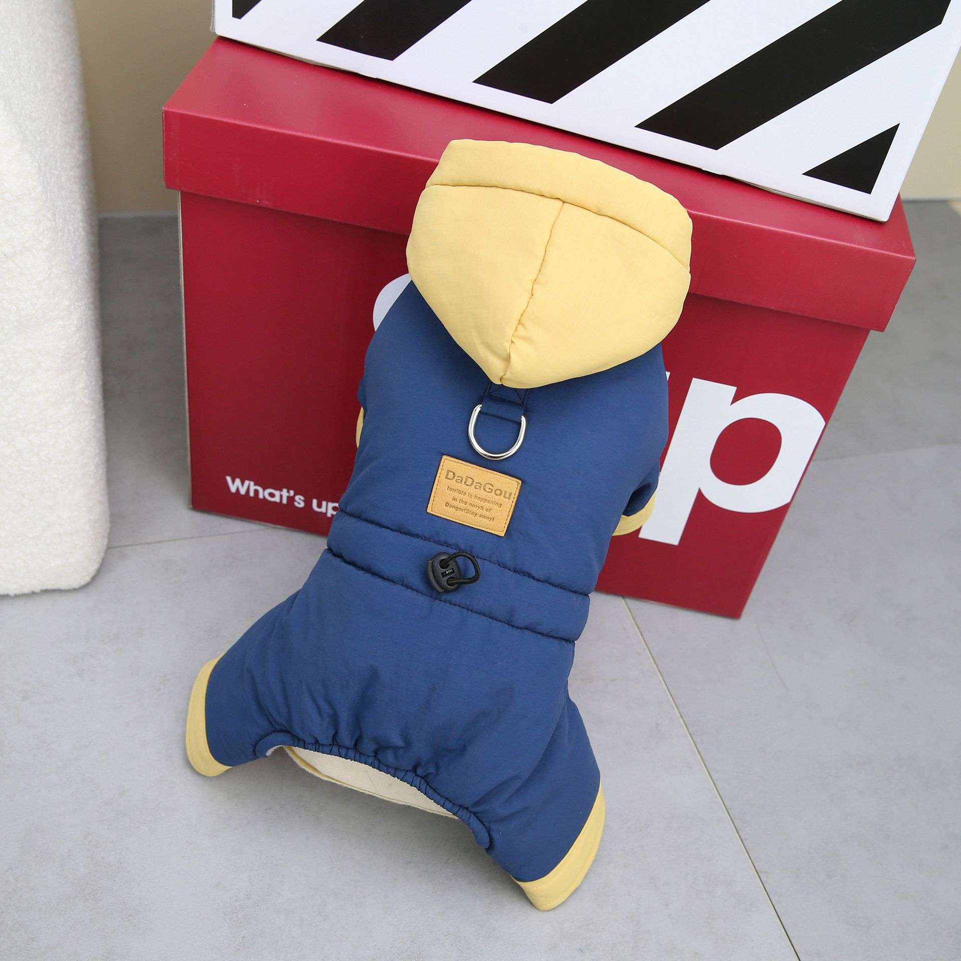 犬服 防寒ボディスーツ フード付き小型〜中型犬用