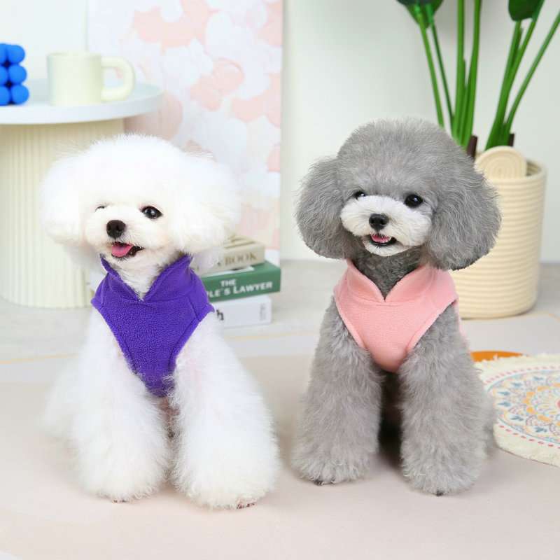 犬服 ふわもこペット用ベスト