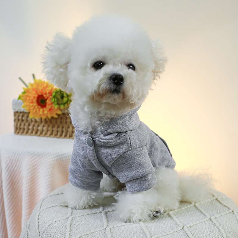犬服 もこもこ暖か小型犬用パーカー