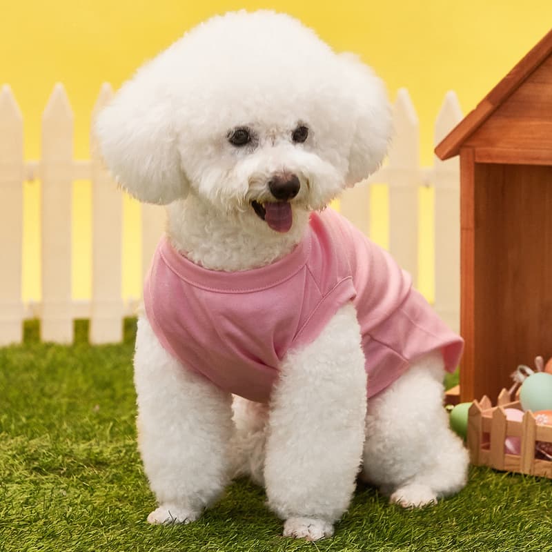 犬服 シンプル無地の快適犬用タンクトップ