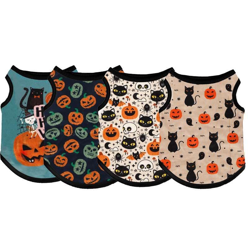 犬服 ハロウィン柄バンダナ&夏用タンクトップ