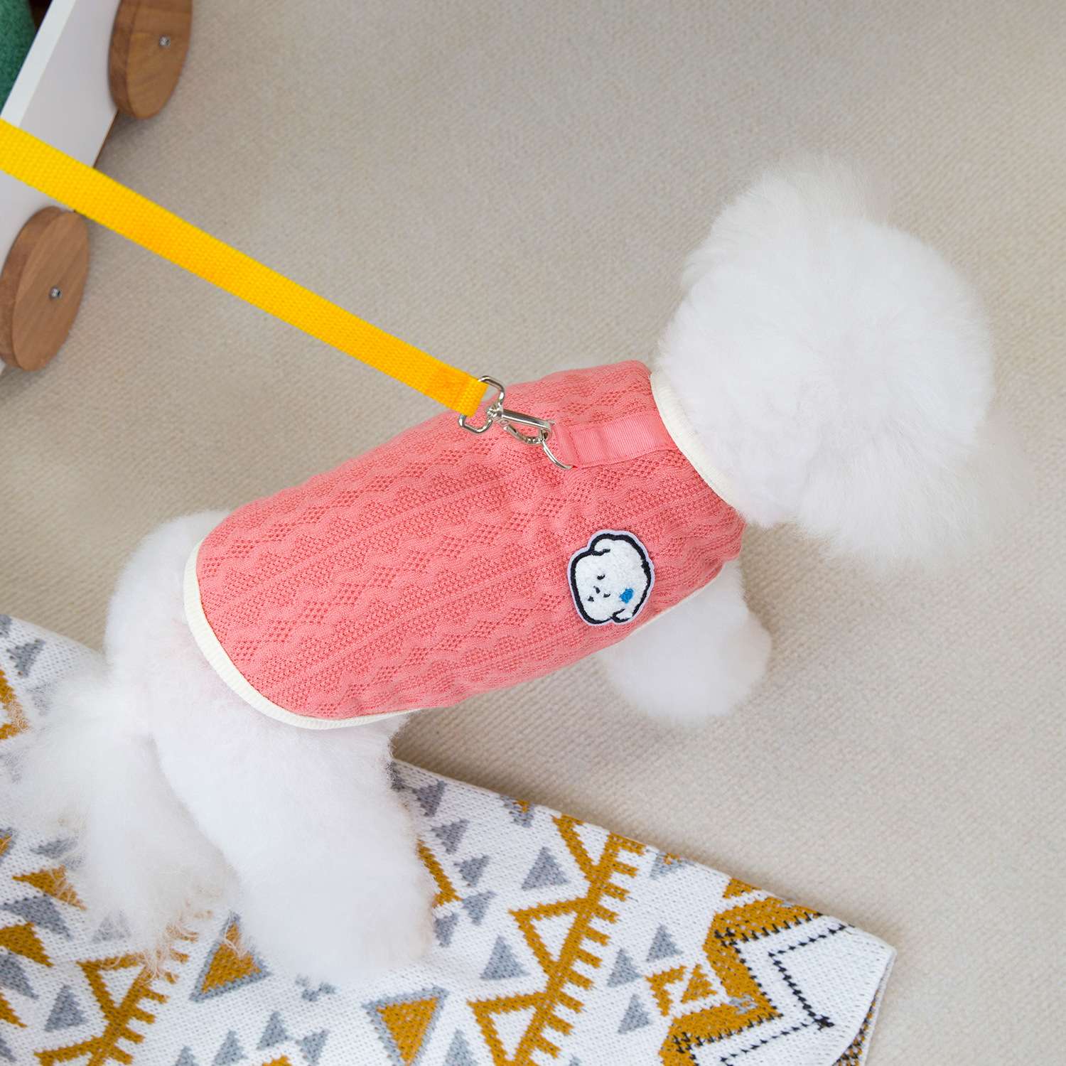 犬服 もこもこ暖かペット用ニットベスト