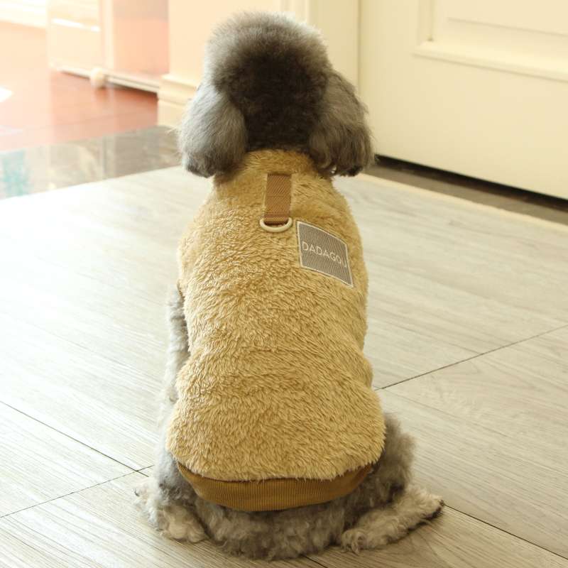犬服 もこもこ暖か小型犬用アウターベスト
