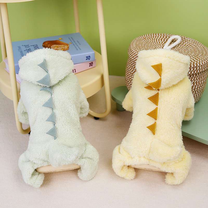 犬服 もこもこ恐竜パジャマ
