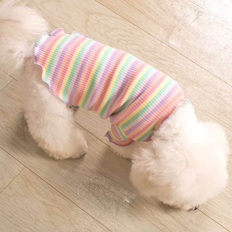 犬服 ワンちゃん用パステルボーダーシャツ
