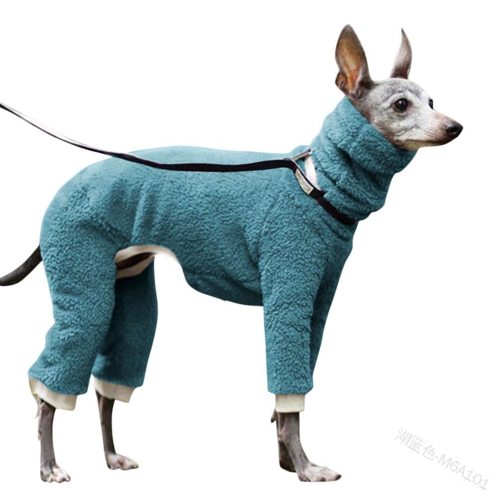 犬服 もこもこ全身防寒つなぎウェア