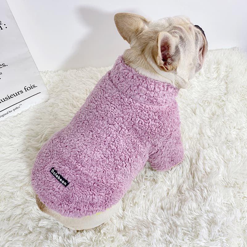 犬服 もこもこあったかジップニット
