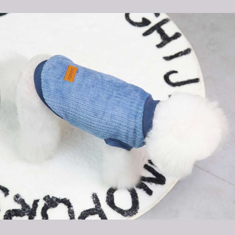 犬服 もこもこ暖かペット服 冬用コーデュロイベスト