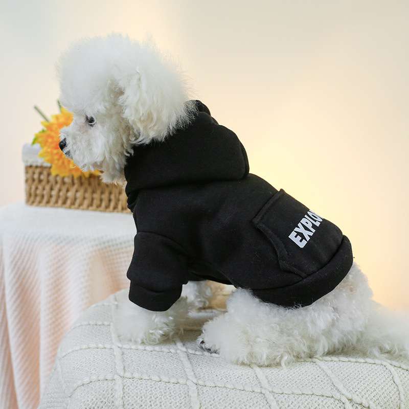 犬服 もこもこ暖か小型犬用パーカー