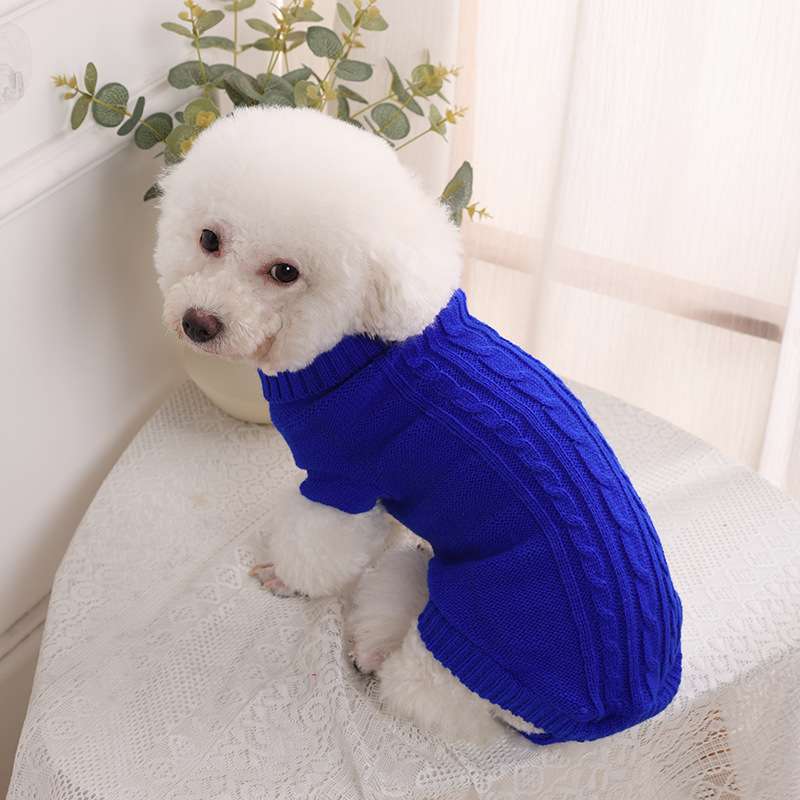犬服 もこもこニットセーター 愛犬用あったか冬服
