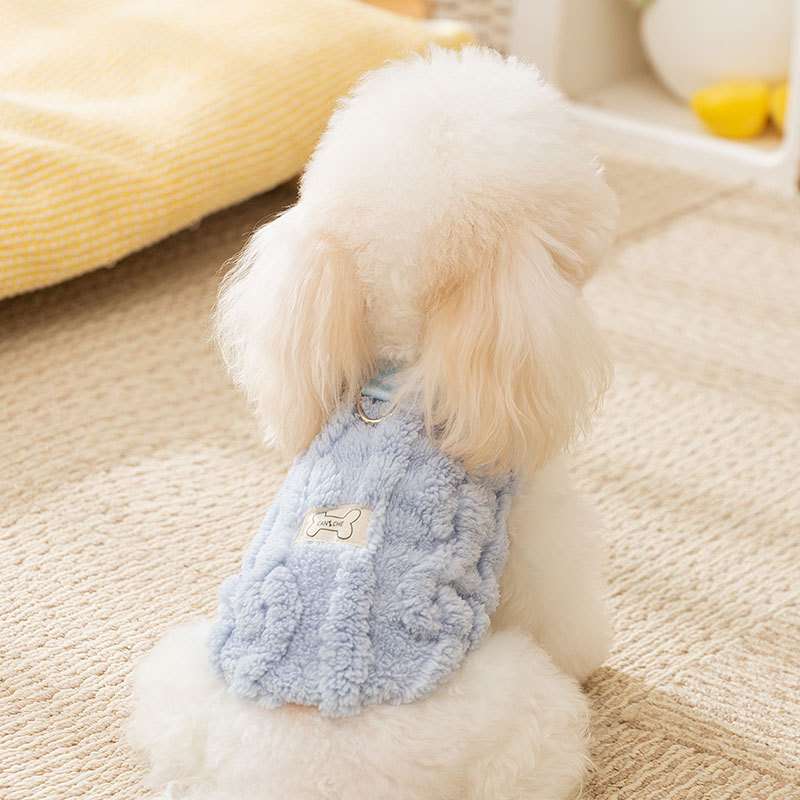 犬服 もこもこペット用ベスト