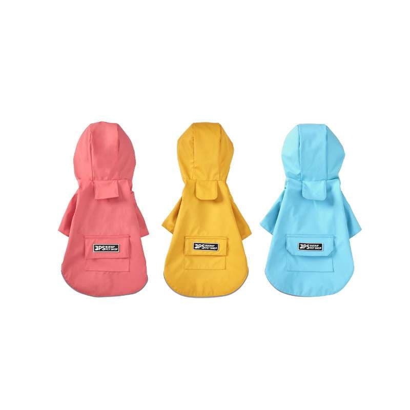 犬服 ペット用フード付きレインコート
