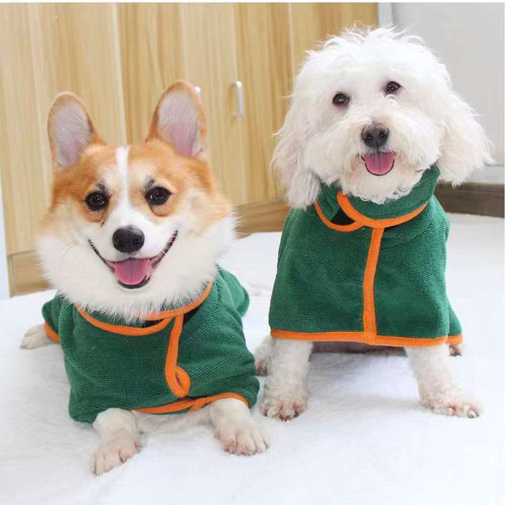 犬服 吸水性抜群のマイクロファイバードッグコート