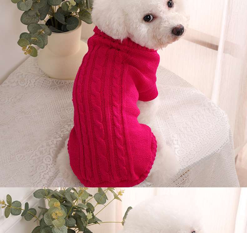 犬服 もこもこニットセーター 愛犬用あったか冬服