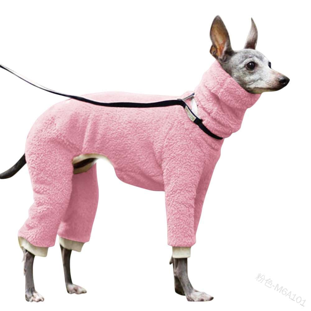 犬服 もこもこ全身防寒つなぎウェア