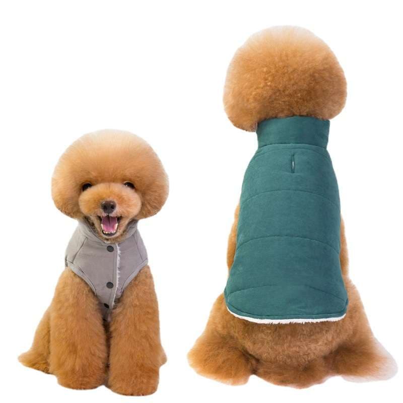 犬服 もこもこ暖か小型犬用ベスト