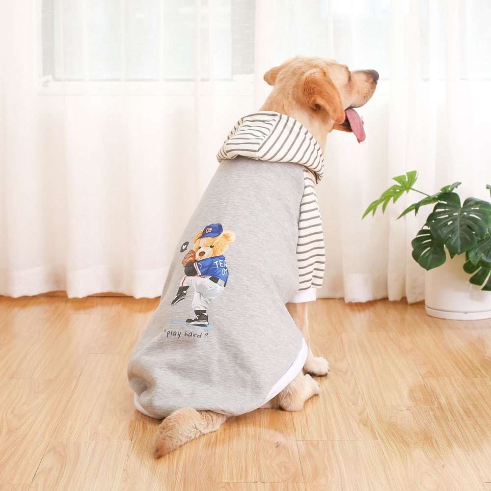 犬服 フード付きスポーティーパーカー