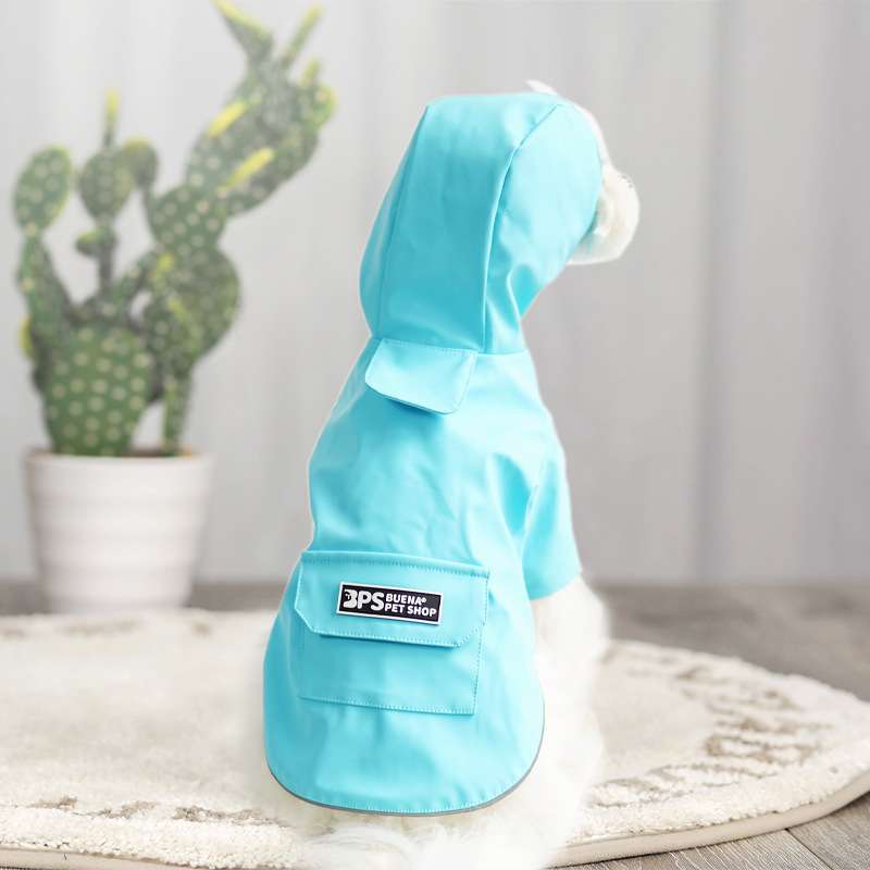 犬服 ペット用フード付きレインコート