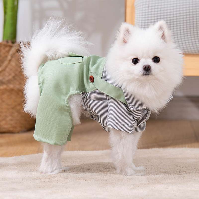 犬服 ふわもこワンちゃんのオシャレつなぎ