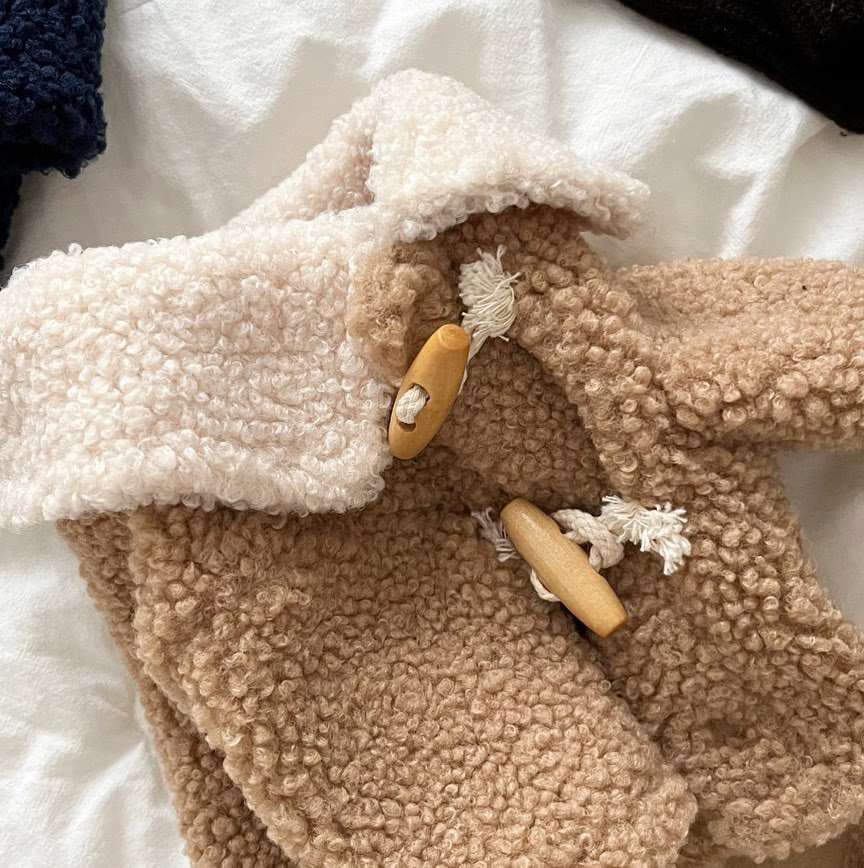 犬服 もこもこ着ぐるみ風ダッフルコート