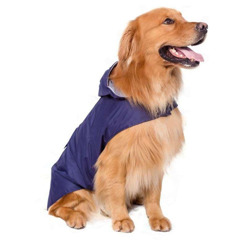 犬服 中型犬用レインコート付きフード付きジャケット