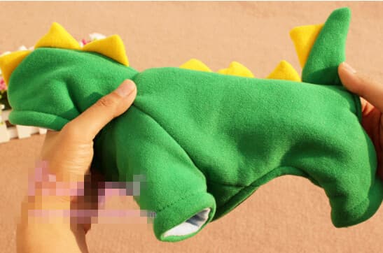 犬服 恐竜変身パーカー 小型犬用 四足タイプ