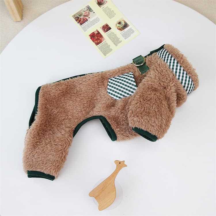 犬服 小型犬用もこもこ暖かベスト秋冬