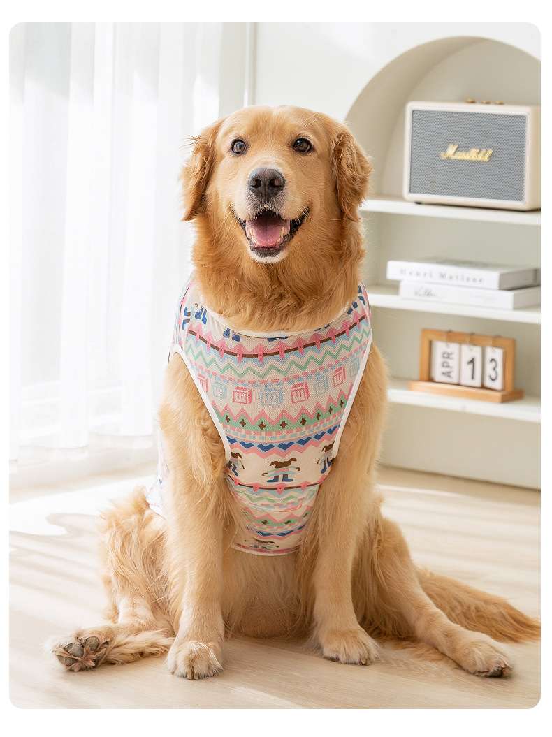 犬服 クマさん模様のかわいい犬用タンクトップ