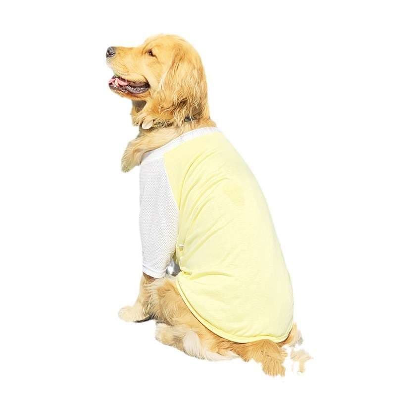 犬服 涼感メッシュ生地の大型犬用Tシャツ