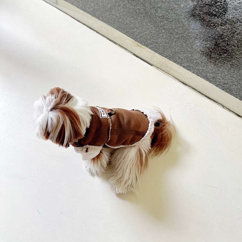犬服 もこもこ冬服ベスト