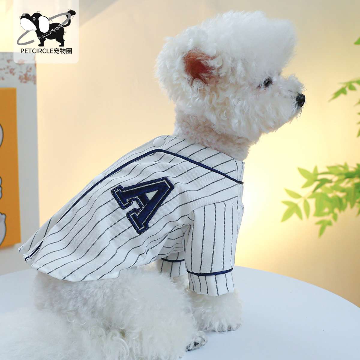 犬服 ふわもこワンちゃんの野球ユニフォーム
