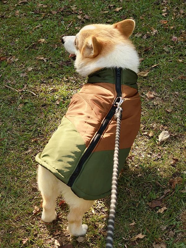 犬服 アウトドア風切り替えコート