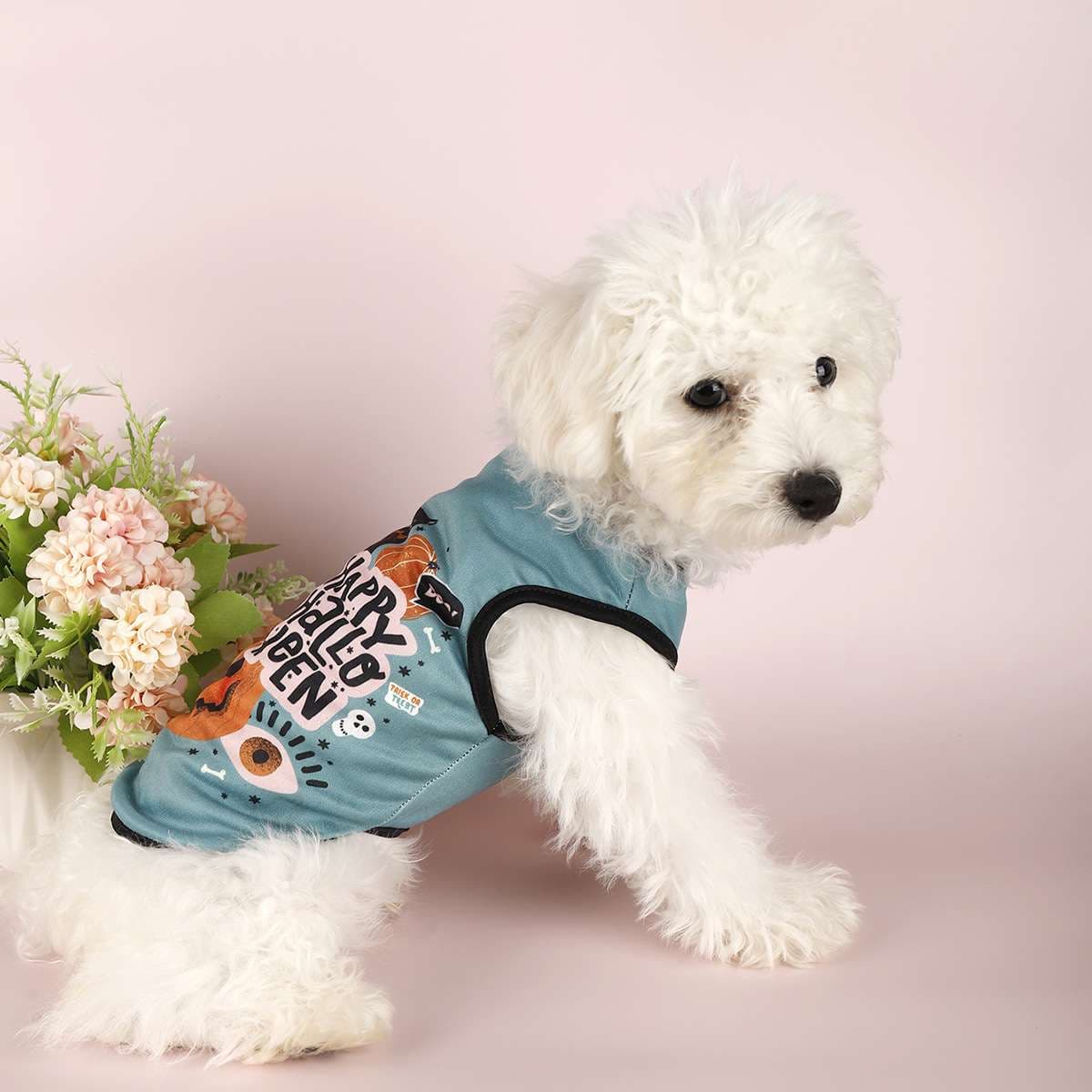 犬服 ハロウィン柄バンダナ&夏用タンクトップ