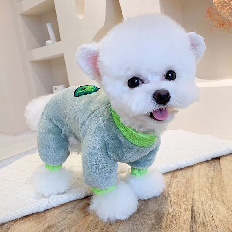 犬服 もこもこ果物オーバーオール 小型犬用