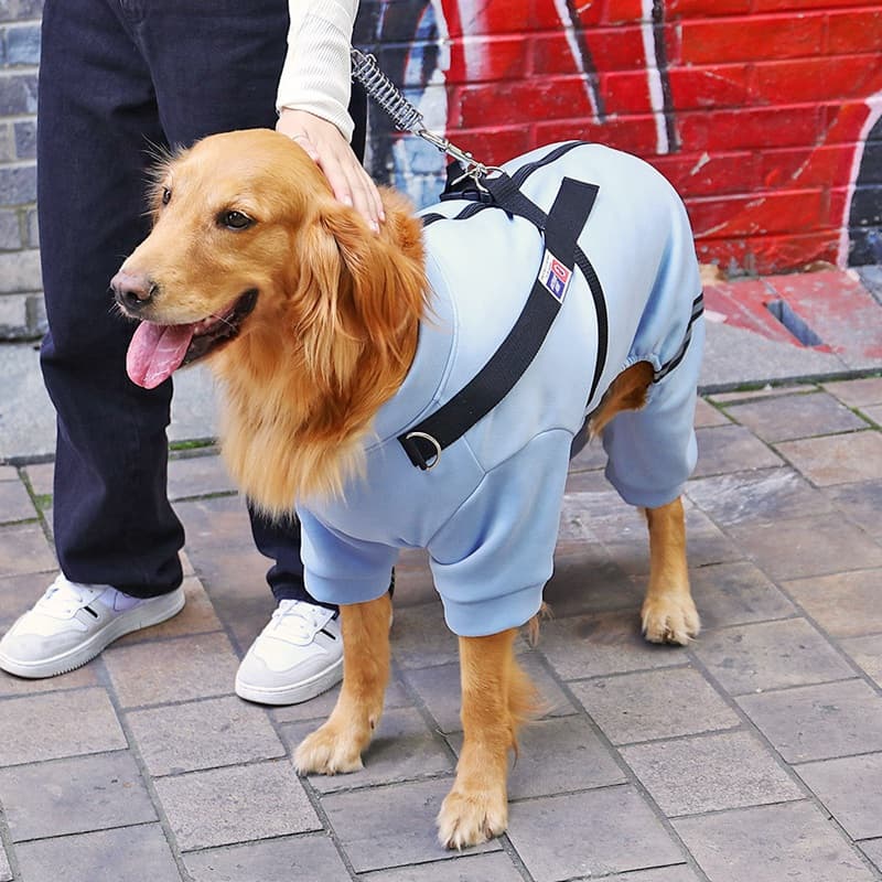 犬服 胸元調節可能犬用多機能安全散歩服