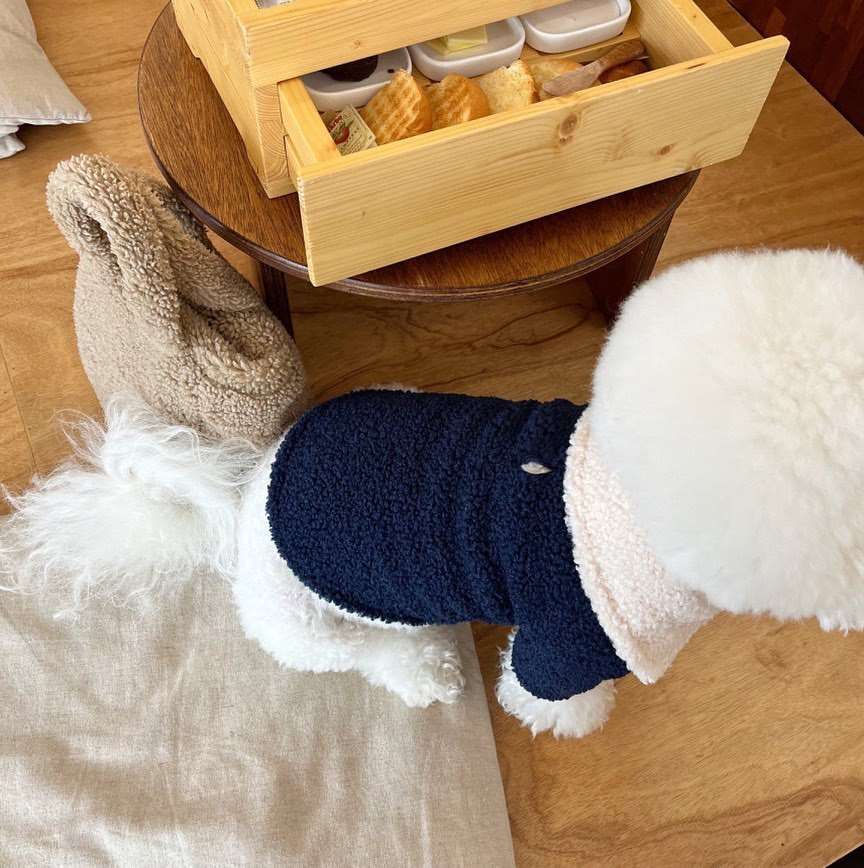 犬服 もこもこ着ぐるみ風ダッフルコート
