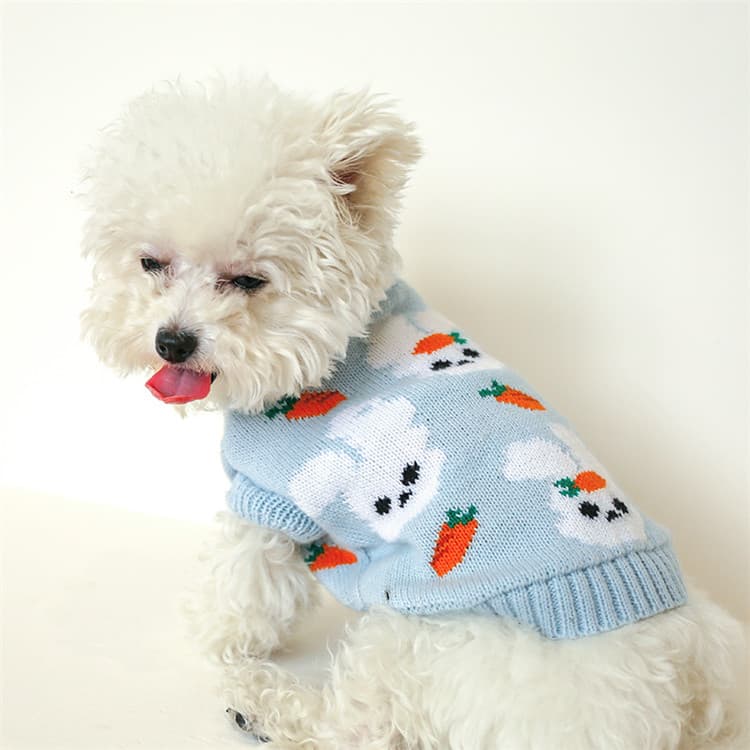 雪だるま柄ニットセーター犬服秋冬暖かペット用