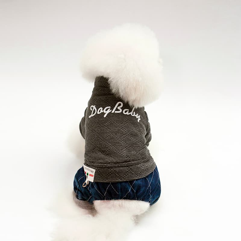 犬服 デニムスタイル つなぎトレーナー