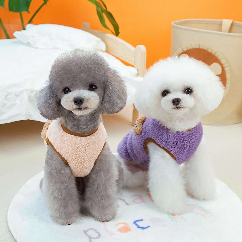 犬服 もこもこペット用ベスト