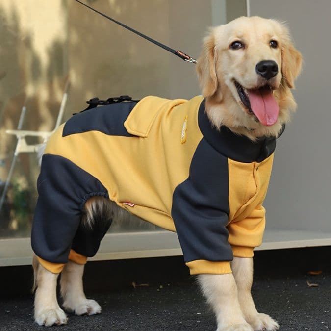 犬服 四脚運動スタイル全身トレーナー