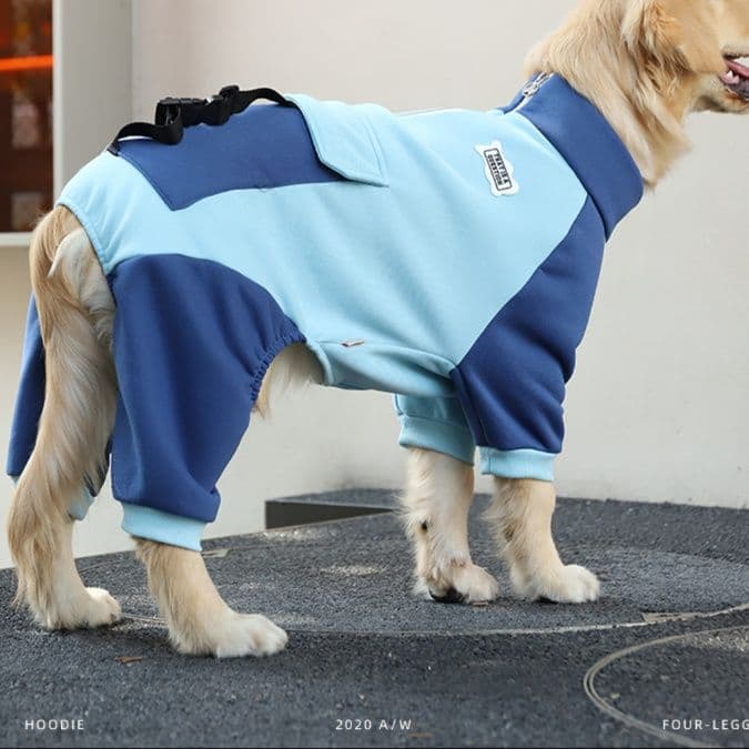 犬服 四脚運動スタイル全身トレーナー