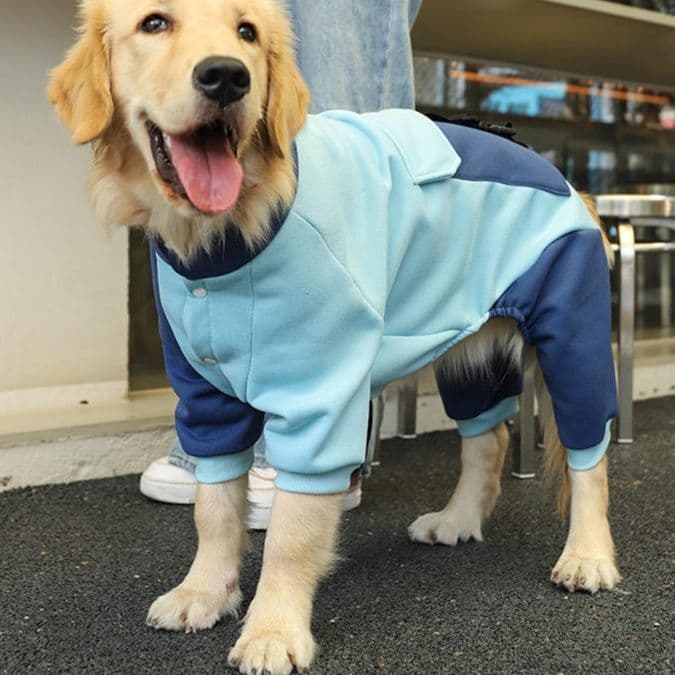 犬服 四脚運動スタイル全身トレーナー