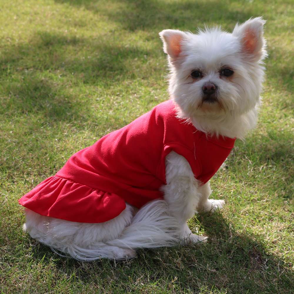 犬服 ふんわりスカート付き愛犬用ワンピース