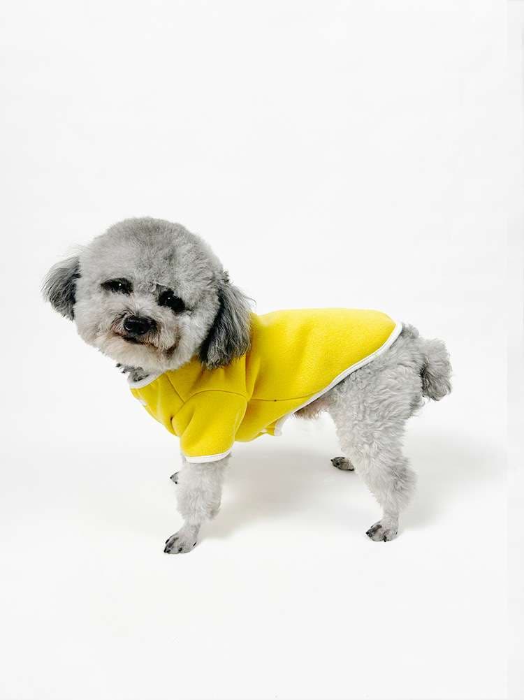犬服 ふわもこ素材のシンプル犬用ボタン留めシャツ