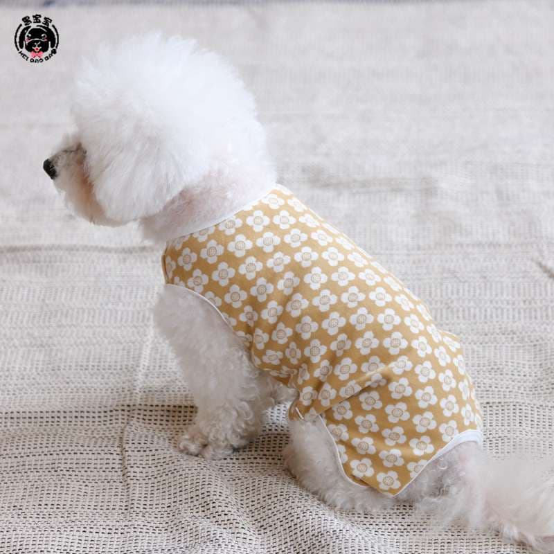 犬服 ワンちゃん用花柄ベスト