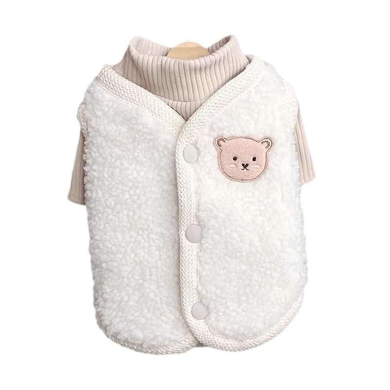 犬服 もこもこクマさん赤ちゃんベスト